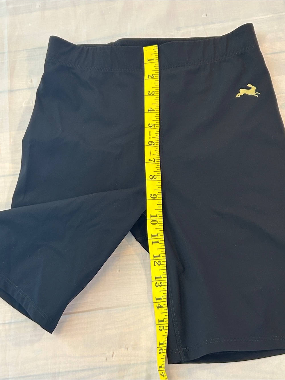 Tracksmith Black Performance Shorts with Gold Logo - Picture 8 of 9